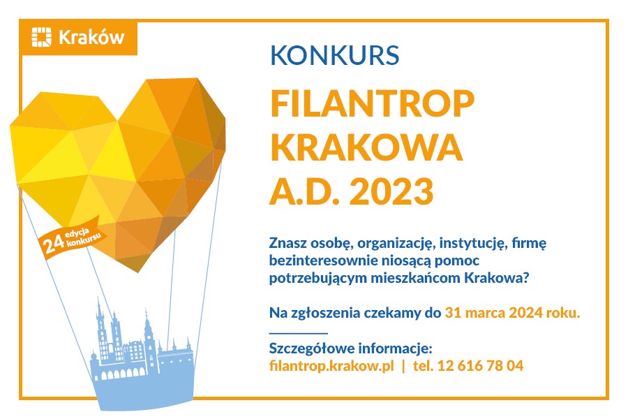 plakat Filantrop Krakowa 2023